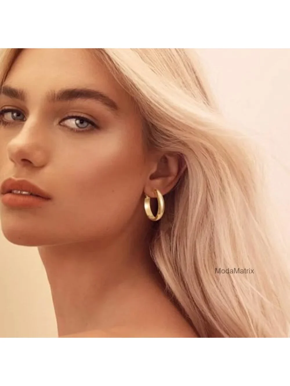 14K Gold Plated Hoop Earrings with 925 Sterling Silver Post Hypoallergenic